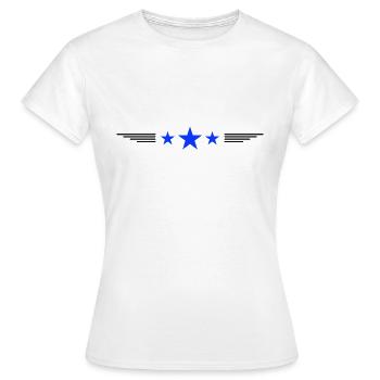 Stars - Frauen T-Shirt - Weiß - Vorne - AI Model Female 172 dark (172cm)