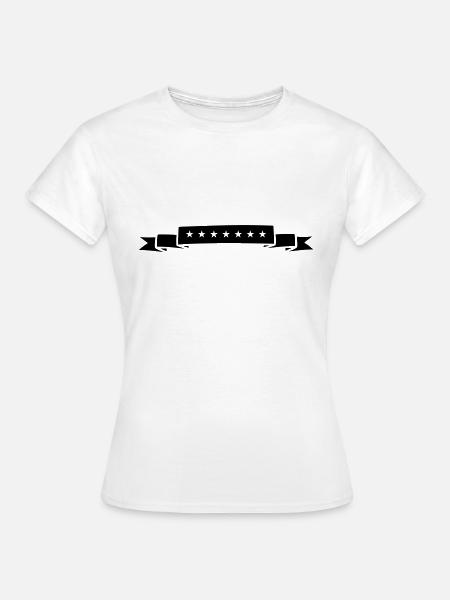 Banderole Sterne - Frauen T-Shirt - Weiß