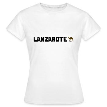 Lanzarote - Dromedar Urlaub Kanaren Canary Island - Frauen T-Shirt - Weiß - Vorne - AI Model Female 172 dark (172cm)