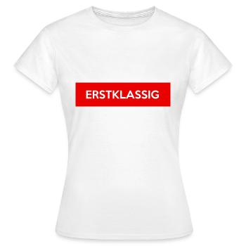 DE PREMIÈRE CLASSE - T-shirt Femme - blanc - Devant - AI Model Female 172 dark (172cm)