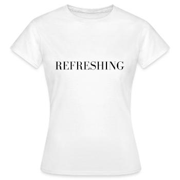 Rafraîchissant - mot anglais - T-shirt Femme - blanc - Devant - AI Model Female 172 dark (172cm)