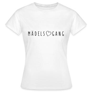 maedels gang herz design - Frauen T-Shirt - Weiß - Vorne - AI Model Female 172 dark (172cm)
