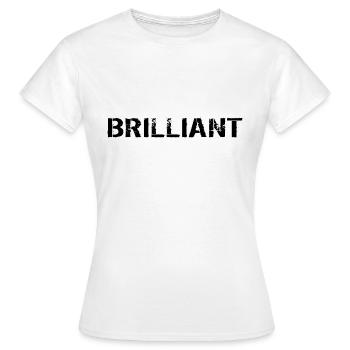 Noir brillant - T-shirt Femme - blanc - Devant - AI Model Female 172 dark (172cm)