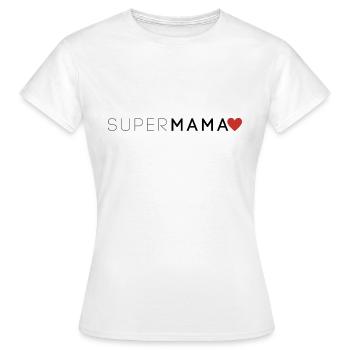 SuperMama Muttertag T-Shirt - Frauen T-Shirt - Weiß - Vorne - AI Model Female 172 dark (172cm)
