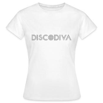 Disco Diva Discoball 70s Look - Women's T-Shirt - white - Front - AI Model Female 172 dark (172cm)