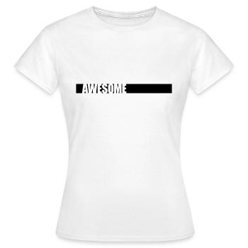 Bar Awesome Logo - T-shirt Femme - blanc - Devant - AI Model Female 172 dark (172cm)