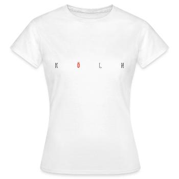 Cologne avec rouge ö - T-shirt Femme - blanc - Devant - AI Model Female 172 dark (172cm)