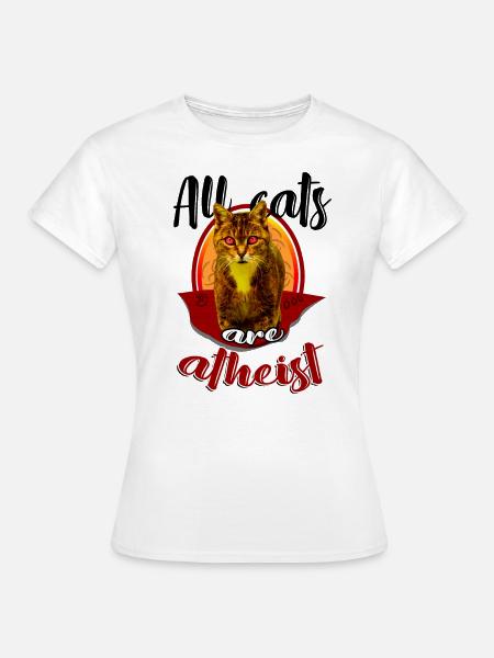 Katzen-Atheist Luzifer - Frauen T-Shirt - Weiß