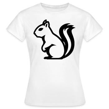Ecureuil - T-shirt Femme - blanc - Devant - AI Model Female 172 dark (172cm)