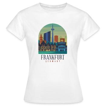 Francfort - T-shirt Femme - blanc - Devant - AI Model Female 172 dark (172cm)