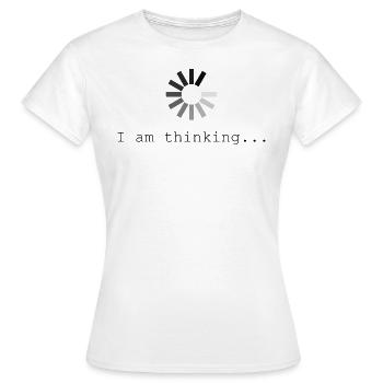 Réflexion sur le chargement - T-shirt Femme - blanc - Devant - AI Model Female 172 dark (172cm)