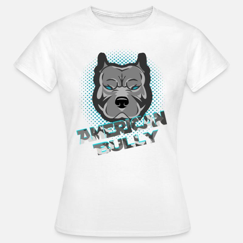 American Bully blue line Design - Women's T-Shirt - white