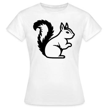 Ecureuil - T-shirt Femme - blanc - Devant - AI Model Female 172 dark (172cm)