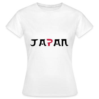 JAPON - DRAPEAU BLANC / ROUGE - T-shirt Femme - blanc - Devant - AI Model Female 172 dark (172cm)