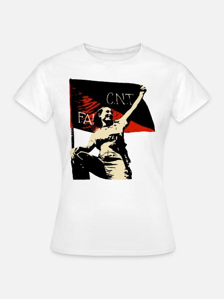 Anarchy Flag Woman - Frauen T-Shirt - Weiß