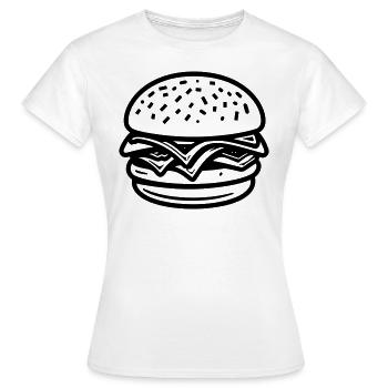 Hamburger - T-shirt Femme - blanc - Devant - AI Model Female 172 dark (172cm)