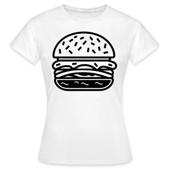 Hamburger - T-shirt Femme - blanc - Devant - AI Model Female 172 dark (172cm)
