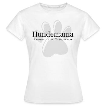 Maman chien – Poilue. Fort. Content. - T-shirt Femme - blanc - Devant - AI Model Female 172 dark (172cm)