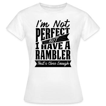 PERFEKT MIT RAMBLER CAR - Frauen T-Shirt - Weiß - Vorne - AI Model Female 172 dark (172cm)