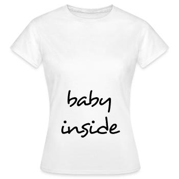 baby inside - T-shirt Femme - blanc - Devant - AI Model Female 172 dark (172cm)