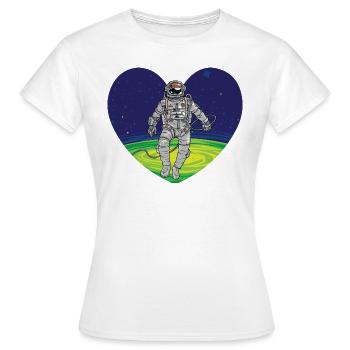 Outer space heart - Women's T-Shirt - white - Front - AI Model Female 172 dark (172cm)