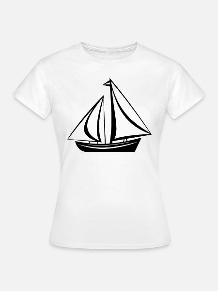 Segelschiff - Frauen T-Shirt - Weiß