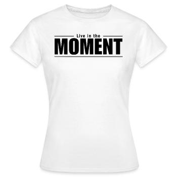 Vivez l’instant présent - T-shirt Femme - blanc - Devant - AI Model Female 172 dark (172cm)