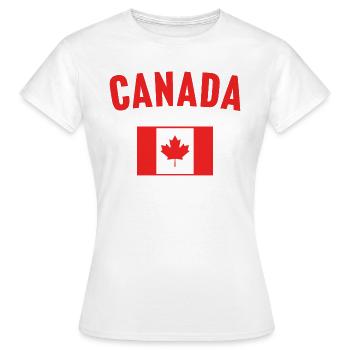 Drapeau du Canada - T-shirt Femme - blanc - Devant - AI Model Female 172 dark (172cm)