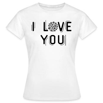 I love you animal - T-shirt Femme - blanc - Devant - AI Model Female 172 dark (172cm)