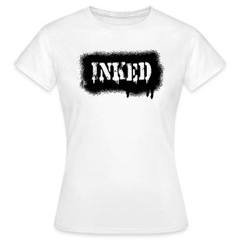 Inked Tattoo Airbrush Sprayer retro Style - Frauen T-Shirt - Weiß - Vorne - AI Model Female 172 dark (172cm)