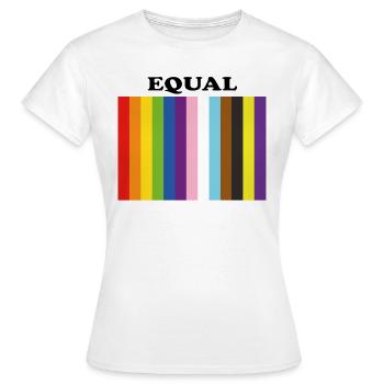 Couleurs inclusives égales de la fierté - T-shirt Femme - blanc - Devant - AI Model Female 172 dark (172cm)
