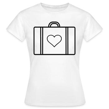 amour Voyage valise - T-shirt Femme - blanc - Devant - AI Model Female 172 dark (172cm)