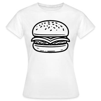 Hamburger - T-shirt Femme - blanc - Devant - AI Model Female 172 dark (172cm)