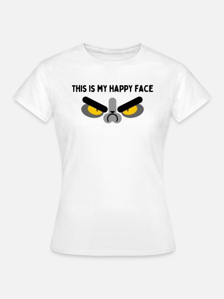Mürrisches Gesicht - Frauen T-Shirt - Weiß