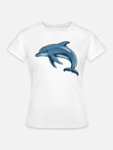Delfin - Frauen T-Shirt - Weiß