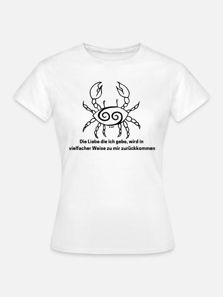 Sternzeichen Krebs - Frauen T-Shirt - Weiß