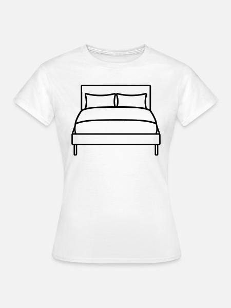 Bett - Frauen T-Shirt - Weiß