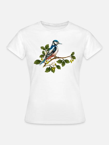 Bunter Vogel - Frauen T-Shirt - Weiß