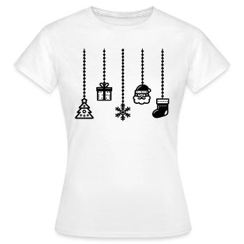 Hanging décor Christmas decoration - Women's T-Shirt - white - Front - AI Model Female 172 dark (172cm)