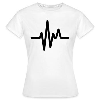 Pulse, heartbeat - Women's T-Shirt - white - Front - AI Model Female 172 dark (172cm)