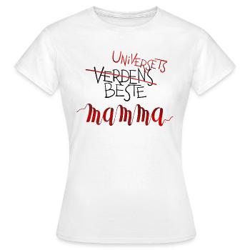 Universum Die beste Mamma - Frauen T-Shirt - Weiß - Vorne - AI Model Female 172 dark (172cm)