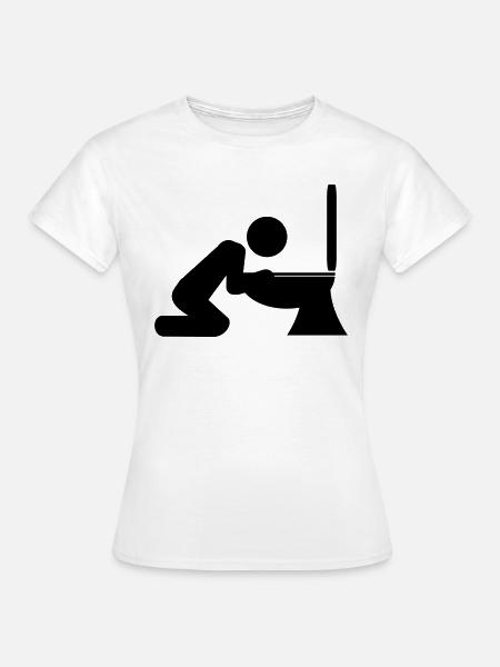 Toilet Vomiting - Frauen T-Shirt - Weiß