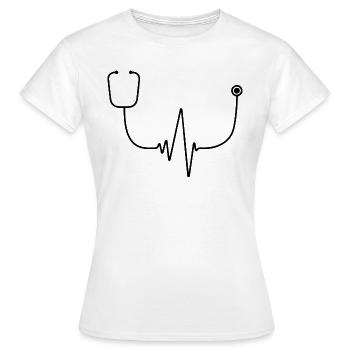 Nurse Doctor Hospital Krankenschwester - Frauen T-Shirt - Weiß - Vorne - AI Model Female 172 dark (172cm)