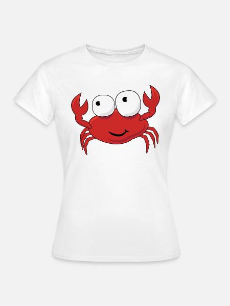 Krabbe mit Glubschaugen - Frauen T-Shirt - Weiß
