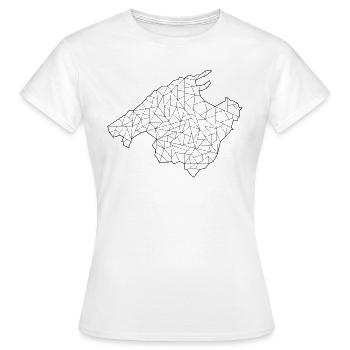 Mallorca Carte Origami - T-shirt Femme - blanc - Devant - AI Model Female 172 dark (172cm)