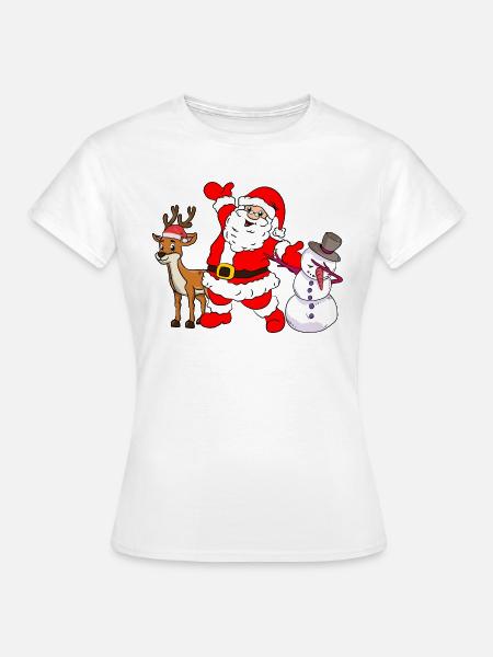 WEIHNACHTSMANN & SCHNEEMANN by The Manzanita´s - Frauen T-Shirt - Weiß