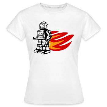Burnout-Bot - Frauen T-Shirt - Weiß - Vorne - AI Model Female 172 dark (172cm)