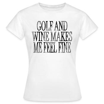 Love Puter Dire Boysgolf Golfbag Golfkids - T-shirt Femme - blanc - Devant - AI Model Female 172 dark (172cm)
