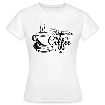 Kaffe Tasse eng - Frauen T-Shirt - Weiß - Vorne - AI Model Female 172 dark (172cm)