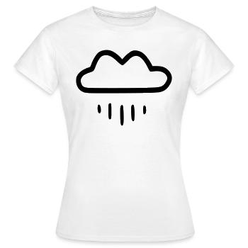 Nuage de pluie simple - T-shirt Femme - blanc - Devant - AI Model Female 172 dark (172cm)